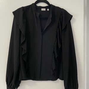 Wilfred black button down blouse